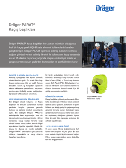 Dr&auml;ger PARAT&reg; Ka&ccedil;ış başlıkları