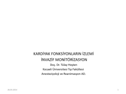 CVP monit&ouml;rizasyonu - uludaganestezi.org