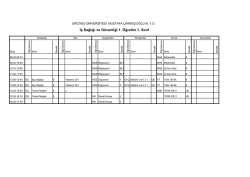 İş Sağlığı ve G&uuml;venliği 1. &Ouml;ğretim 1. Sınıf