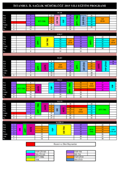 2015 Yılı Eğitim Programı Tablosu