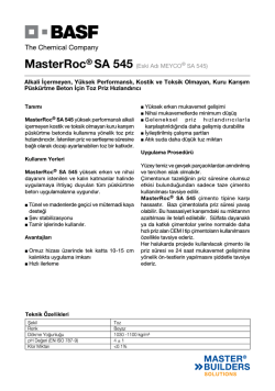 MasterRoc&reg; SA 545 (Eski Adı MEYCO&reg; SA 545) Alkali