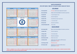 2014-2015 &Ouml;ğretim Yılı Hazırlık Sınıfları Akademik Takvimi YENİ