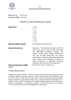 Dosya No:02.2013-569 - M&uuml;hendislik Tamamlama Programı Kararı