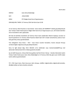 TFF Olağan Genel Kurul Organizasyonu.