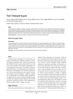 Flail Trik&uuml;spid Kapak_Kardiyoloji