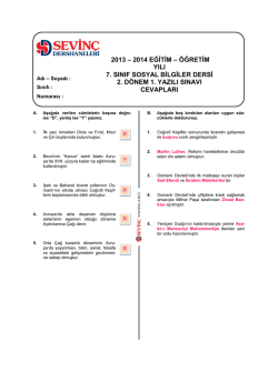 8. Sınıf deneme sınavı
