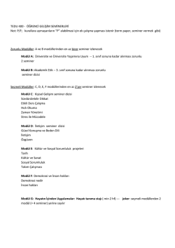 TEDU 400 Derslerine Giriş