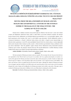m&uuml;slim-gayrim&uuml;slim ilişkilerinden hareketle xıx. y&uuml;zyılda