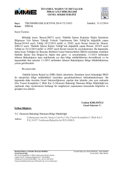 DİİB Kapatma İşlemlerinin Ekonomi Bakanlığı B&ouml;lge M&uuml;d&uuml;rl&uuml;klerine