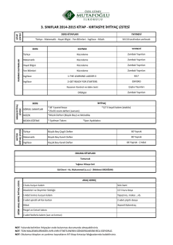 3. sınıflar 2014-2015 kitap