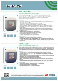 NOVA ALCOFREE SF Alkols&uuml;z Tabaka Baskı Hazne