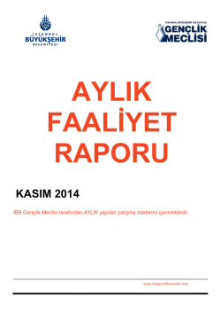 İBB Gen&ccedil;lik Meclisi 5.D&ouml;nem KASIM Ayı Faaliyet Raporu İ&ccedil;in Tıklayın