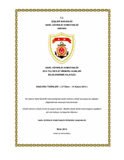 Bu kılavuz Sahil G&uuml;venlik Komutanlığında devlet memuru olmak i&ccedil;in