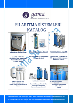 su arıtma sistemleri katalog