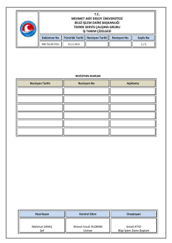 Teknik Servis &Ccedil;alışma Grubu - Mehmet Akif Ersoy &Uuml;niversitesi Bilgi