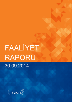 30.09.2014 Faaliyet Raporu