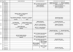 G&Uuml;N SN SAAT (02000) DERSLER (02010) SEMİNERLER
