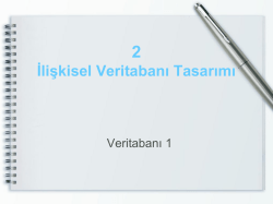 İlişkisel Veritabanı Tasarımı