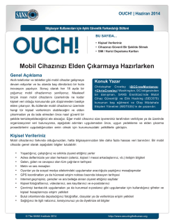 Mobil Cihazınızı Elden &Ccedil;ıkarmaya Hazırlarken