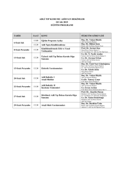 Ocak-Şubat 2015 Asistan Eğitim Programı