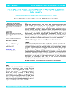 PERONEAL ARTER PS&Ouml;DOANEVRİZMASINDA BT