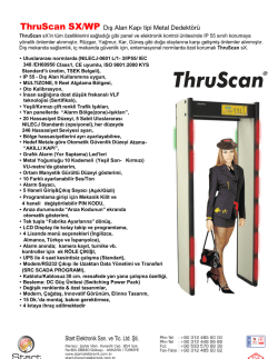 ThruScan s9-sX Kullanım Kılavuzu