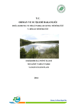 Eskişehir İli, İn&ouml;n&uuml; İl&ccedil;esi, Musa&ouml;z&uuml; Tabiat Parkı Yangın Eylem Planı