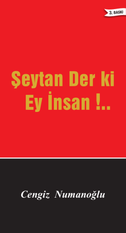 Şeytan Der ki Ey İnsan !..