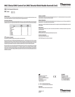 MGC Clinical DAU Control Set Package Insert [TR]