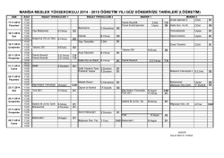 MANİSA MESLEK Y&Uuml;KSEKOKULU 2014