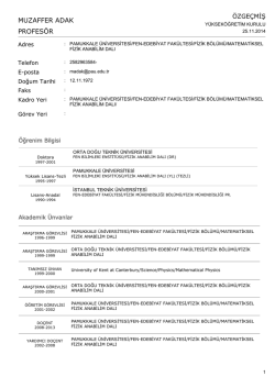 CV i&ccedil;in tıklayınız. - Pamukkale Teknokent