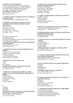 1.İç döllenme yapan omurgalılarda, I. Besin ve gaz alışverişinin