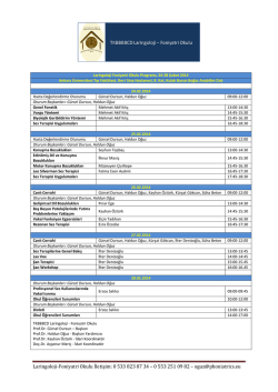 Laringoloji-Foniyatri Okulu İletişim: 0 533 823 87 34 &ndash; 0 553