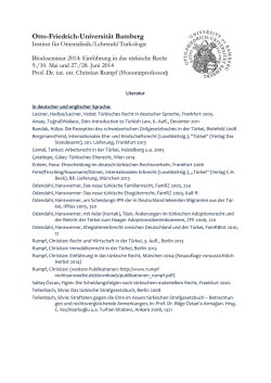 Lehrstuhl f&uuml;r T&uuml;rkische Sprache, Geschichte und Kultur