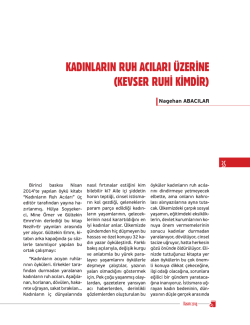 KADINLARIN RUH ACILARI &Uuml;ZERİNE (KEVSER RUHİ KİMDİR)