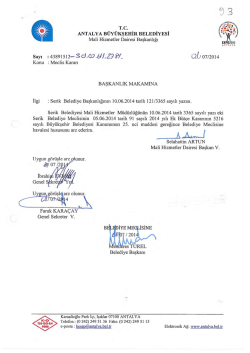 G&uuml;ndemin 93.Maddesi - Antalya Belediyesi