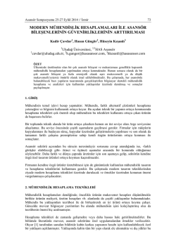 modern m&uuml;hendislik hesaplamaları ile asans&ouml;r bileşenlerinin