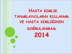 Hasta Kimliğinin Tanımlanması