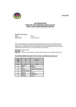 Mimarlık B&ouml;l&uuml;m&uuml; - TED &Uuml;niversitesi