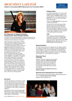 2014 Mezuniyet Gazetesi - Mart