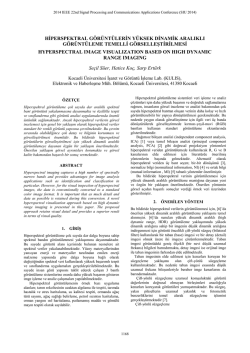 hiperspektral g&ouml;r&uuml;nt&uuml;lerin y&uuml;ksek dinamik aralıklı