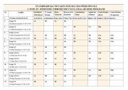 Ders Programı - İ.&Uuml;. Cerrahpaşa Tıp Fak&uuml;ltesi