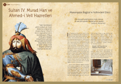Sultan IV. Murad Han ve Ahmed-i Vel&icirc; Hazretleri