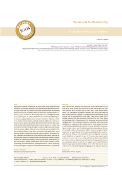 Kızlık Zarı ve Kabahatli Sayılma Hymen and Be Blameworthy
