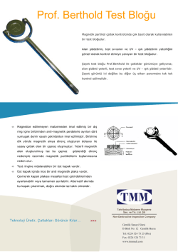 Prof. Berthold Test Bloğu - TMM Tahribatsız Malzeme Muayene
