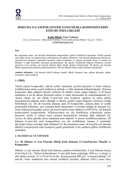 dokuma e-cam/polyester nano silika kompozitlerin eğilme &ouml;zellikleri