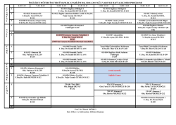 IMT 2014-15 G&uuml;z Ders Program&yacute; - Batı Dilleri ve Edebiyatları B&ouml;l&uuml;m&uuml;