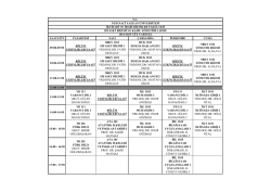 saat/g&uuml;n pazartesi salı &ccedil;arşamba perşembe cuma 09:00
