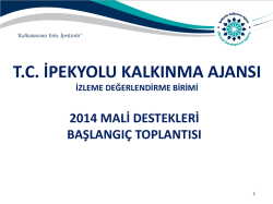 Başlangı&ccedil; Toplantısı Sunumu 2014