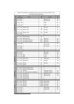 BİNGÖL ÜNİVERSİTESİ VETERİNER FAKÜLTESİ 2014
